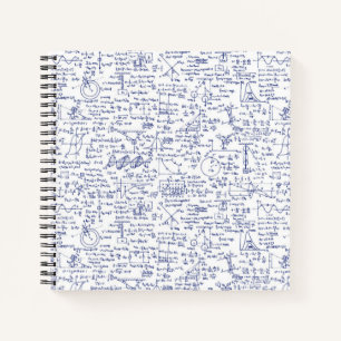 Physikalische Gleichungen in Blue Pen // Notizbuch