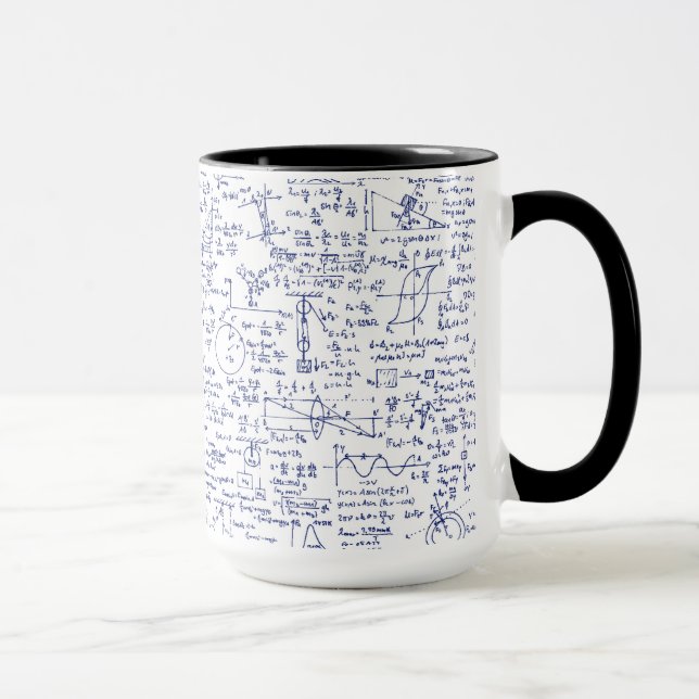 Physikalische Gleichungen in Blue Pen // Tasse (Rechts)