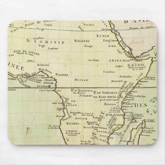 Physikalische Karte Afrikas Mousepad (Vorne)