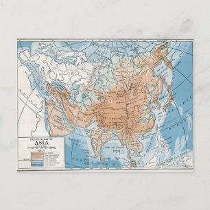 Physikalische Karte Asiens (1916)