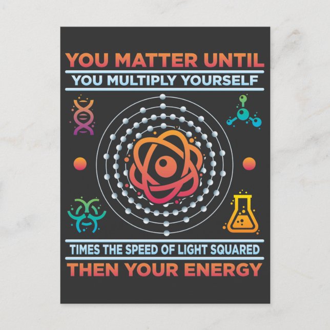 Physikalische Nerd des Naturwissenschaftlers Math  Postkarte (Vorderseite)