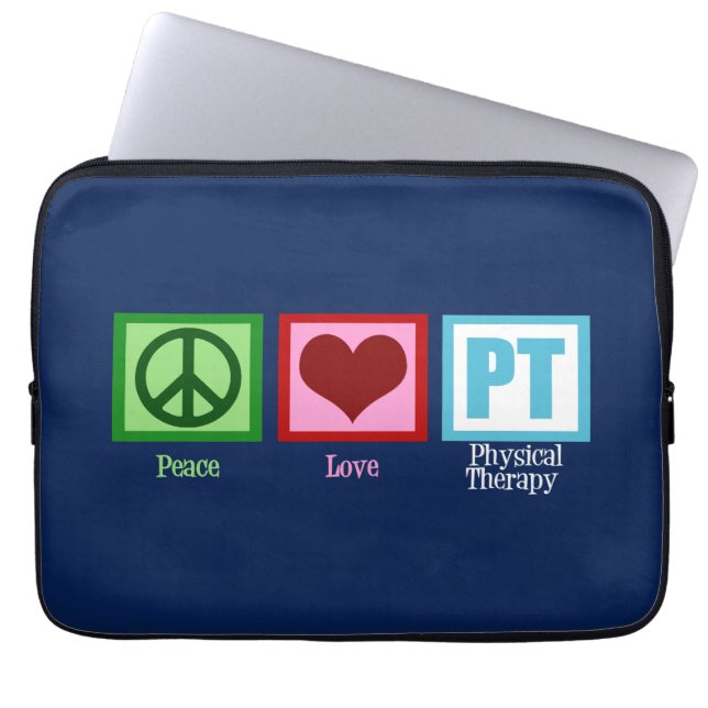 Physikalische Therapie Blue Peace Liebe PT Laptopschutzhülle (Vorderseite)