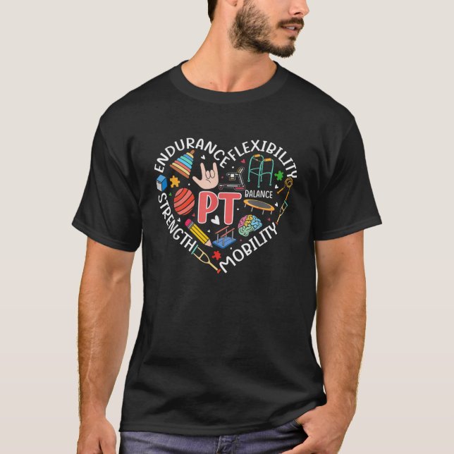 Physikalische Therapie Der lustige Physikaltherape T-Shirt (Vorderseite)