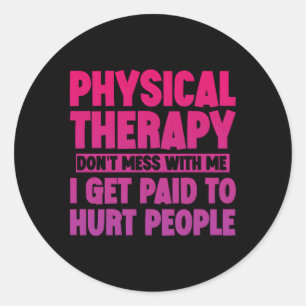 Physikalische Therapie, die ich an verletzte Mensc Runder Aufkleber