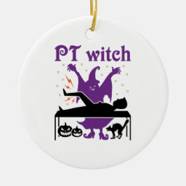 Physikalische Therapie Halloween PT Hexe Keramik Ornament