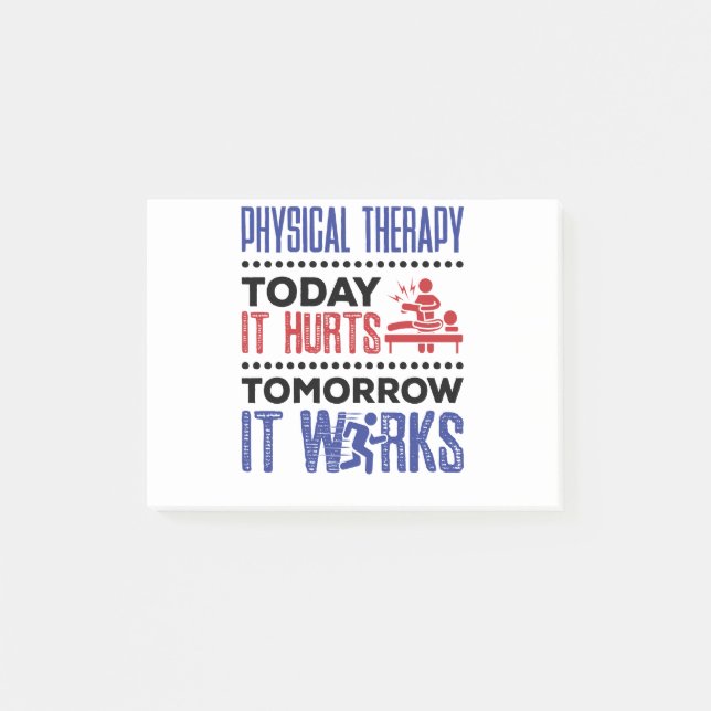 Physikalische Therapie heute schmerzt es morgen fu Post-it Klebezettel (Vorderseite)