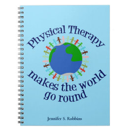 Physikalische Therapie Inspiration Zitat Monogramm Notizblock