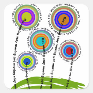 Physikalische Therapie Künstlerische Geschenke Quadratischer Aufkleber