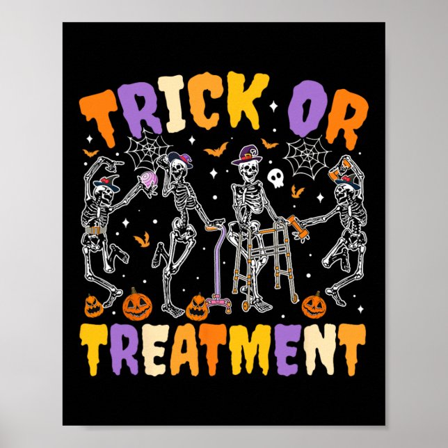 Physikalische Therapie mit Halloween Trick oder Tr Poster (Vorne)