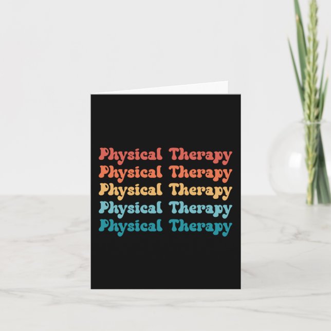 Physikalische Therapie PT Retro PT Grad Geschenke Karte (Vorderseite)