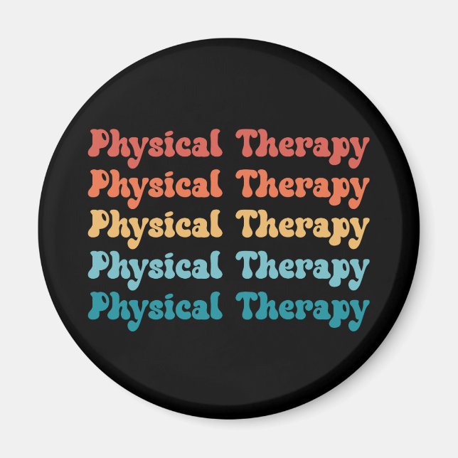 Physikalische Therapie PT Retro PT Grad Geschenke Magnet (Vorne)