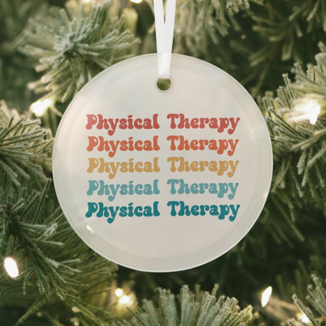 Physikalische Therapie PT Retro PT Grad Geschenke Ornament Aus Glas (InSitu)