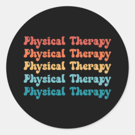 Physikalische Therapie PT Retro PT Grad Geschenke Runder Aufkleber
