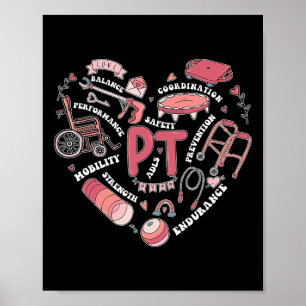 Physikalische Therapie Pt Valentine Herzform Physi Poster