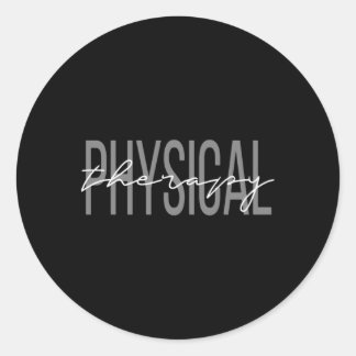 Physikalische Therapie Runder Aufkleber