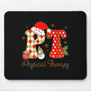 Physikalische Therapie Weihnachten Snowman Nurse C Mousepad