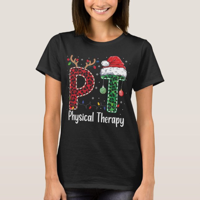 Physikalische Therapie Weihnachten Weihnachtsmannm T-Shirt (Vorderseite)