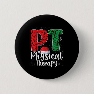 Physikalische Therapie Weihnachts-Weihnachtsmannmü Button