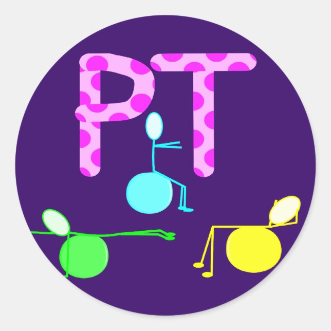 Physikalische Therpistengeschenke mit einzigartige Runder Aufkleber (Vorderseite)