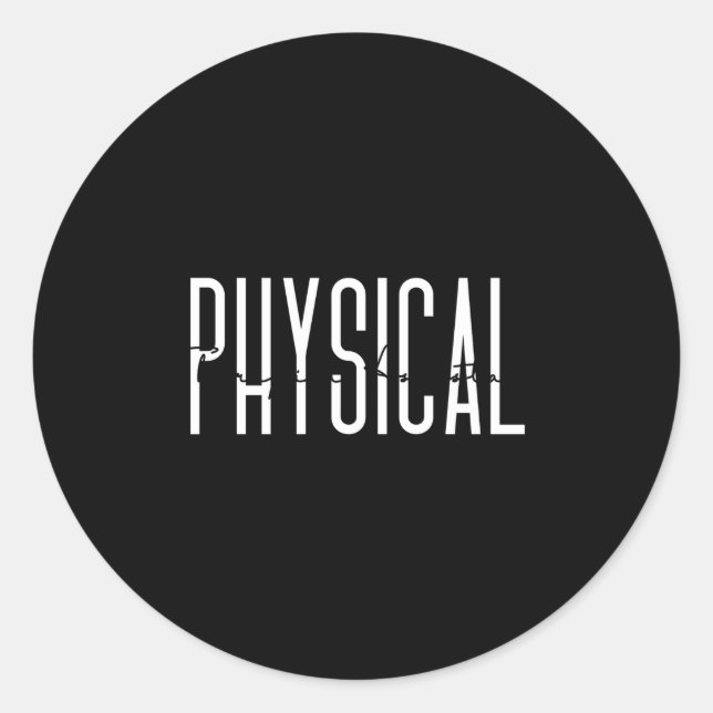 Physikalischer Therapeut Physikalische Therapie Runder Aufkleber (Vorderseite)