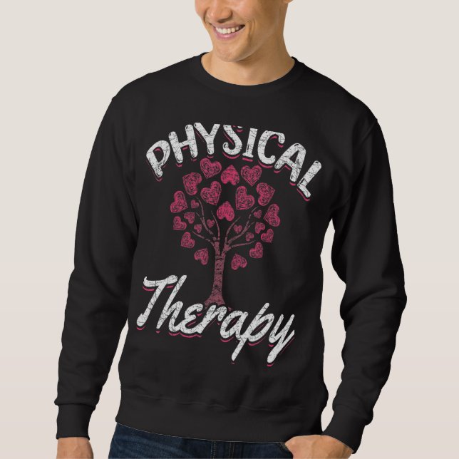 Physikalischer Therapeut PT-Übungen Herz Tree Phys Sweatshirt (Vorderseite)