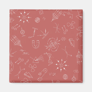 Physikdiagramm duskyrosa magnet