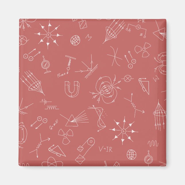 Physikdiagramm duskyrosa magnet (Vorne)