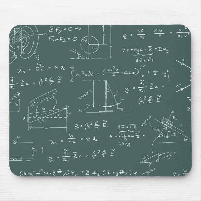 Physikdiagramme und -formeln mousepad (Vorne)