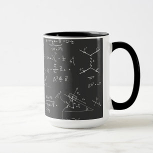 Physikdiagramme und -formeln tasse