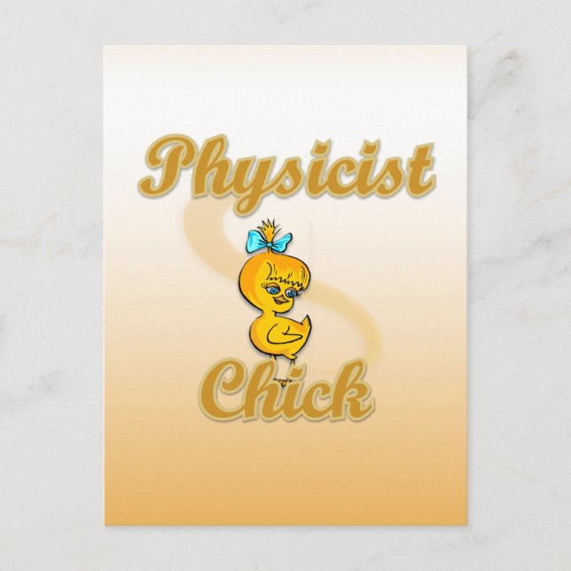 Physiker Chick Postkarte (Vorderseite)