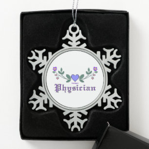 Physiker CS Snowflake Zinnwein Weihnachtsschmuck Schneeflocken Zinn-Ornament