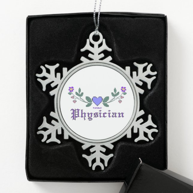 Physiker CS Snowflake Zinnwein Weihnachtsschmuck Schneeflocken Zinn-Ornament (Box)