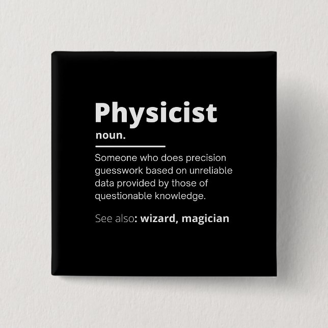Physiker-Definitionsassistent Button (Vorderseite)