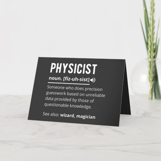 Physikerin Feiertagskarte (Vorderseite)