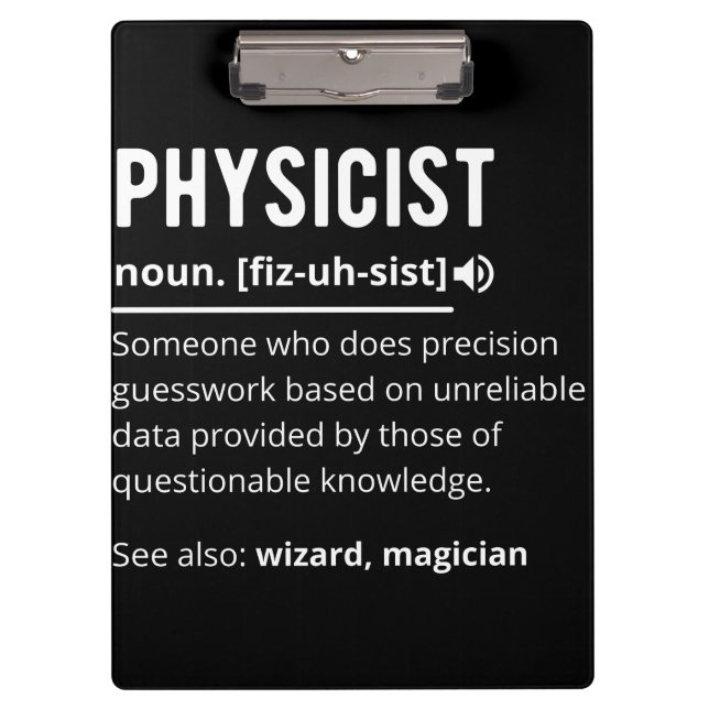 Physikerin Klemmbrett (Vorderseite)