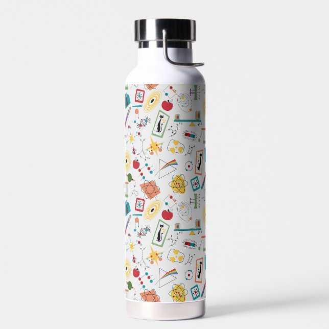 Physikkataster des modernen Atomzeitalters Mitte d Trinkflasche (Links)