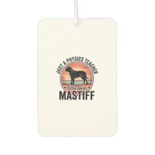 Physiklehrer liebt Mastiff Vintage-Hund-Shirt_1 Autolufterfrischer