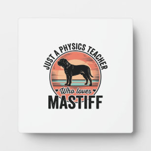 Physiklehrer liebt Mastiff Vintage-Hund-Shirt_1 Fotoplatte