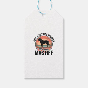 Physiklehrer liebt Mastiff Vintage-Hund-Shirt_1 Geschenkanhänger