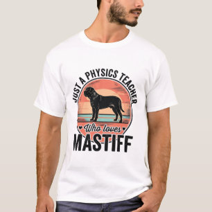 Physiklehrer liebt Mastiff Vintage-Hund-Shirt_1 T-Shirt