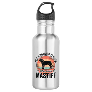 Physiklehrer liebt Mastiff Vintage Hundeshirt_1 Edelstahlflasche