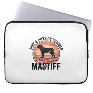 Physiklehrer liebt Mastiff Vintage Hundeshirt_1 Laptopschutzhülle