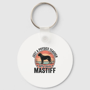 Physiklehrer liebt Mastiff Vintage Hundeshirt_1 Schlüsselanhänger