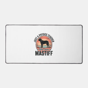 Physiklehrer liebt Mastiff Vintage Hundeshirt_1 Schreibtischunterlage
