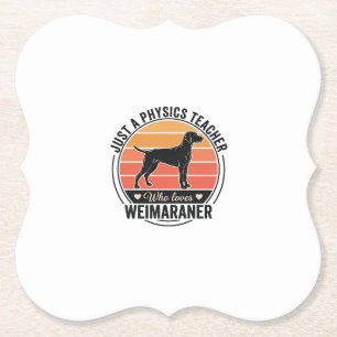 Physiklehrer liebt Weimaraner Vintage-Hundedesign Untersetzer