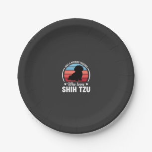 Physiklehrer Shih Tzu Hundeliebhaber Pappteller
