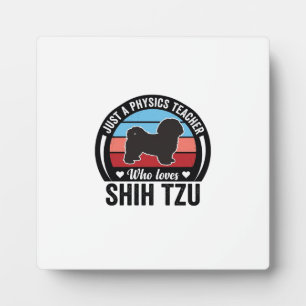 Physiklehrer Shih Tzu Vintage Hundeshirt Design_ Fotoplatte