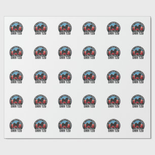 Physiklehrer Shih Tzu Vintage Hundeshirt Design_ Geschenkpapier