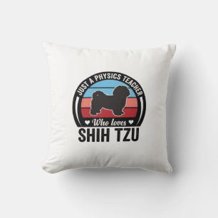 Physiklehrer Shih Tzu Vintage Hundeshirt Design_ Kissen