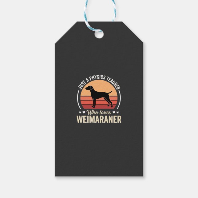 Physiklehrer Weimaraner-Hundefreund Geschenkanhänger (Vorderseite)